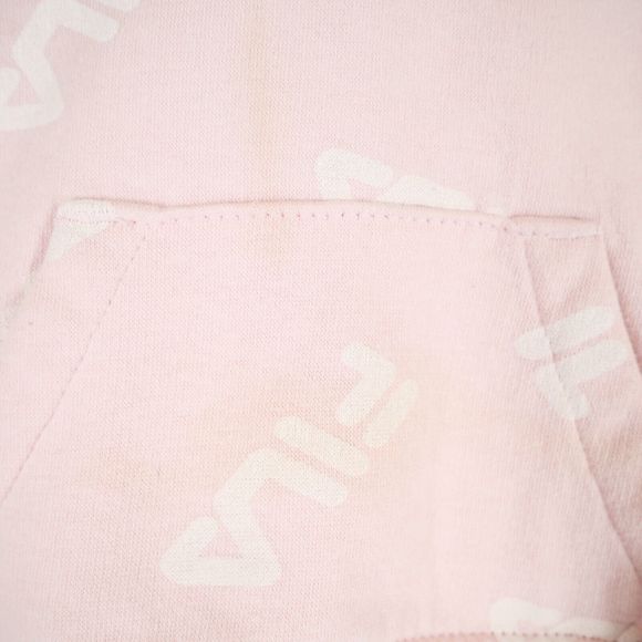 Fila Kids Pastel Pink Hoodie with Fila Logo in Blue & White Graphic Size 2T - Picture 5 of 14